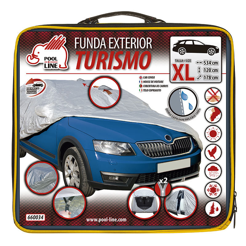 FUNDA EXTERIOR TURISMO RM CONFORT TALLA XL MED. 534 X 178 X 120 CM
