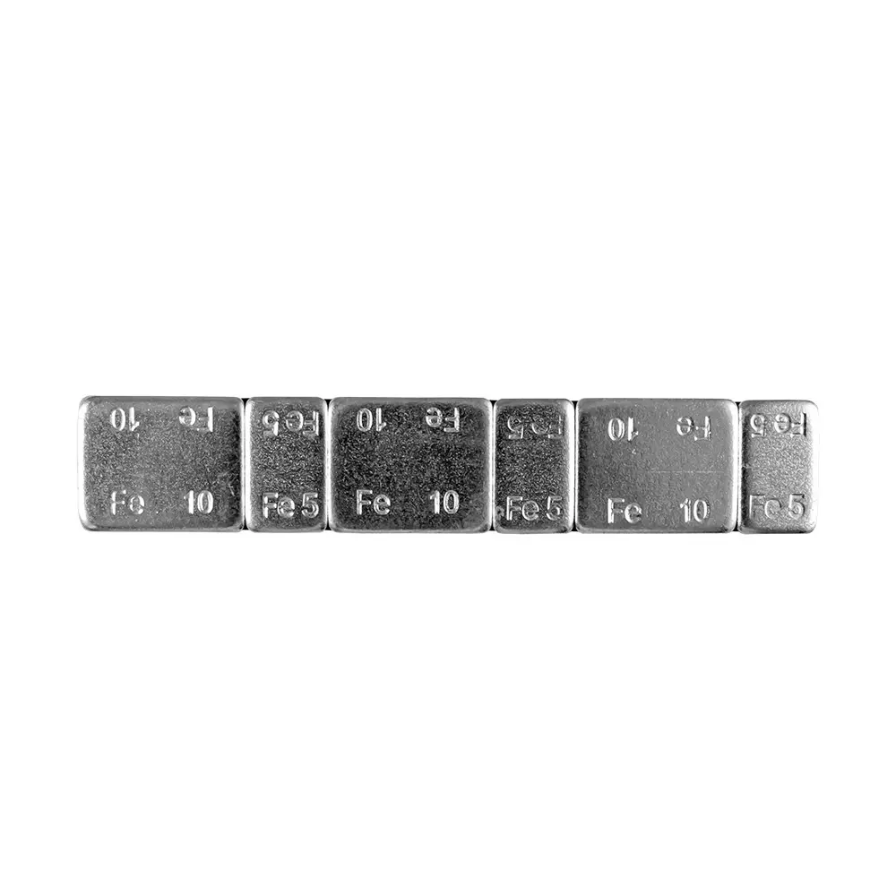 CONTRAPESAS AUTOADHESIVAS DE HIERRO EN PASTILLA - 45GR. (3X5G + 3X10G)