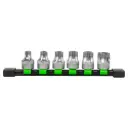 JUEGO DE 6 PUNTAS TORX INVIOLABLE CON VASO DE 1/2" 