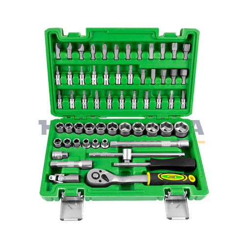ESTUCHE CON VASOS HEXAGONALES DE 3/8" 59 PIEZAS