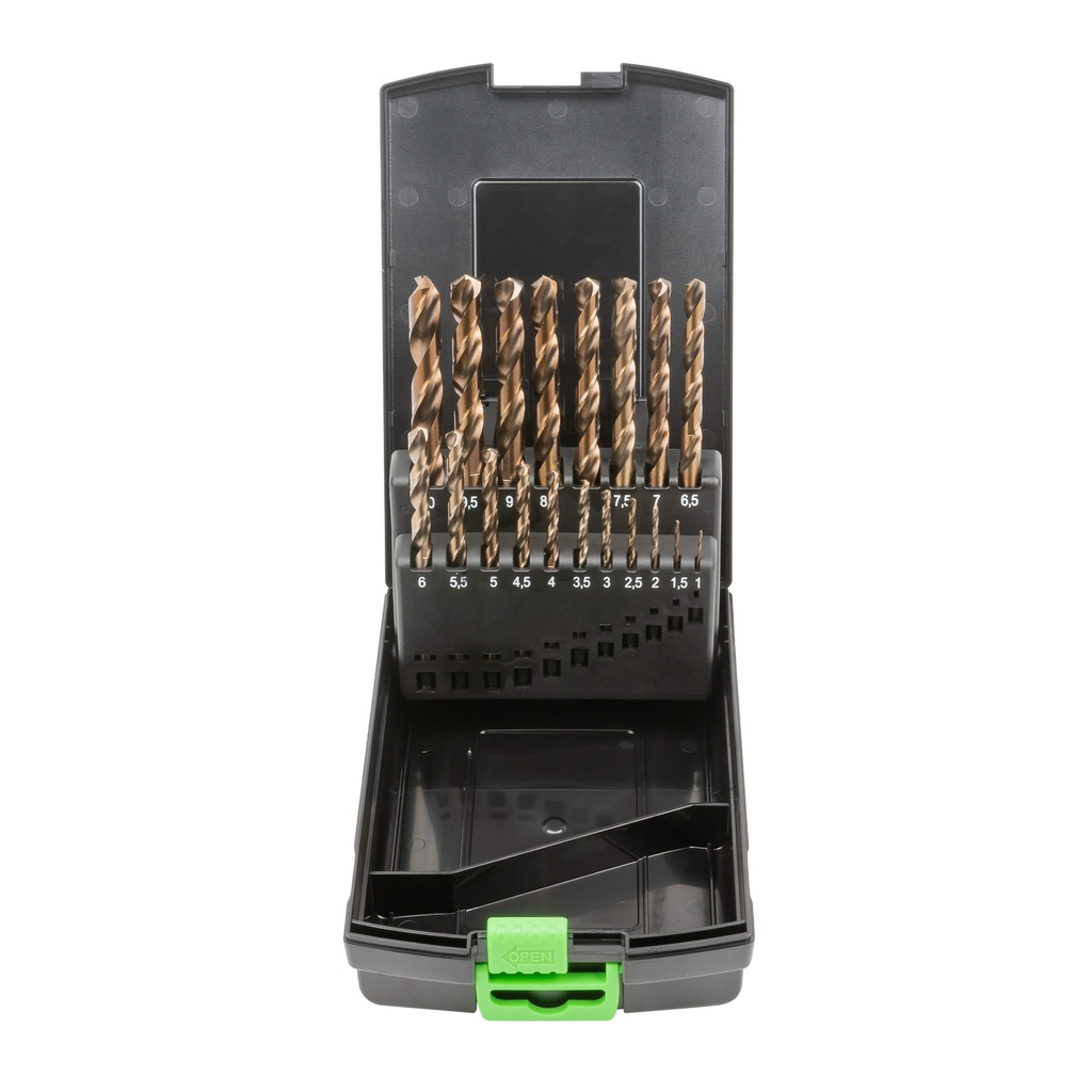 ESTUCHE DE BROCAS HELICOIDALES 1-10MM COBALTO