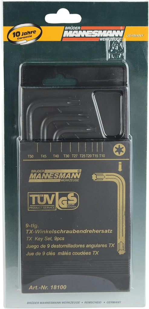 J.LLAVES TORX ACODADAS 9 PIEZAS