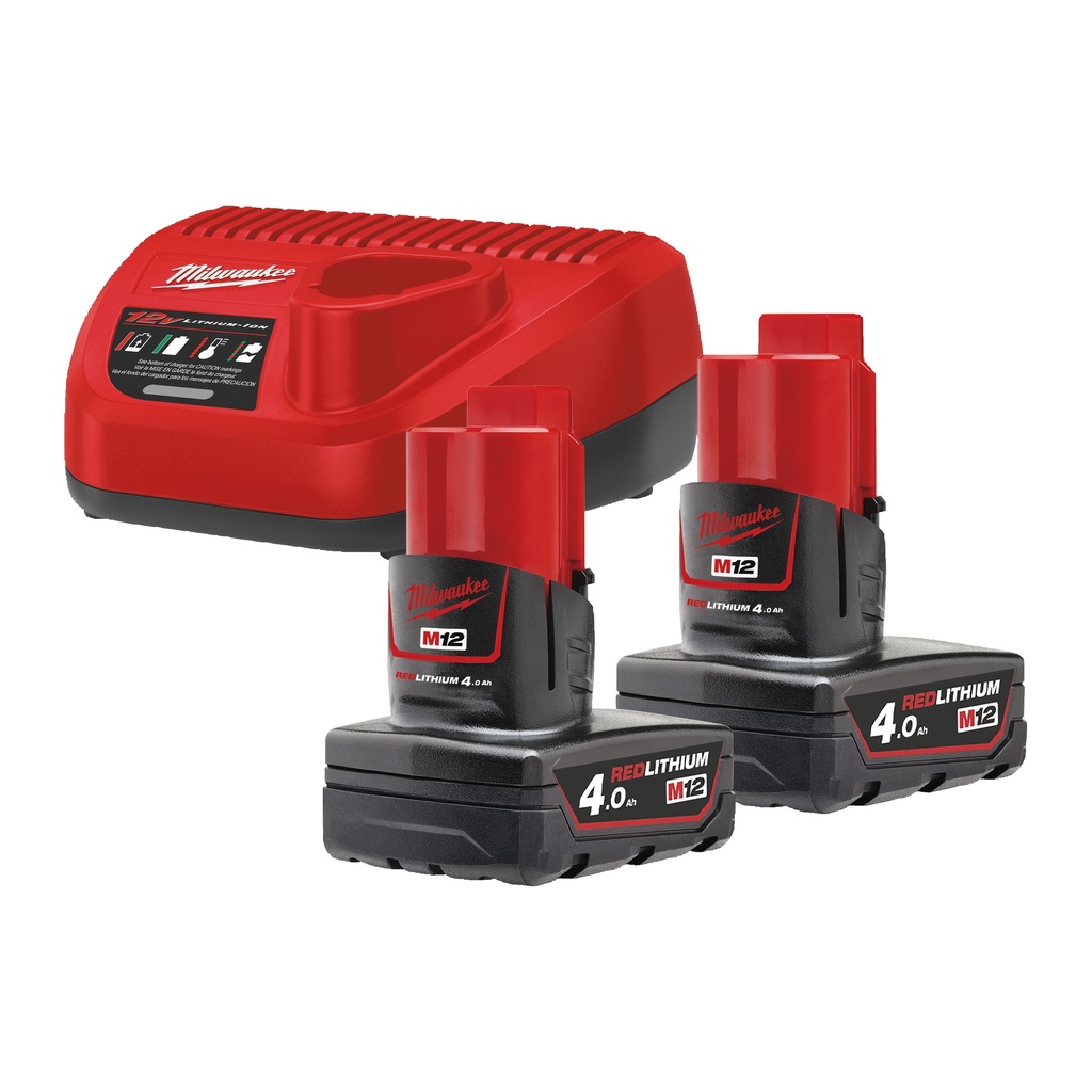 Kit 2 baterías M12B4 + cargador C12C