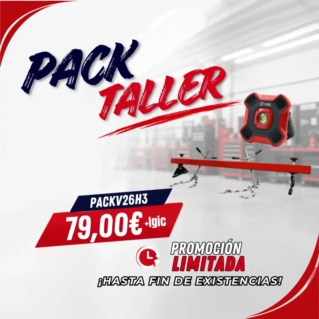 PACK TALLER SOPORTE PARA MOTOR + PROYECTOR LED 