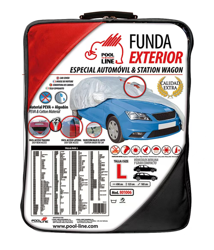 [POO801006] FUNDA EXTERIOR TURISMO LUXURY TALLA L (490X185X125CM)