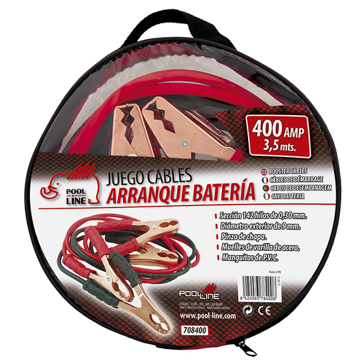 [POOAC708400] JGO.CABLES ARRANQUE 400AMP ROJO