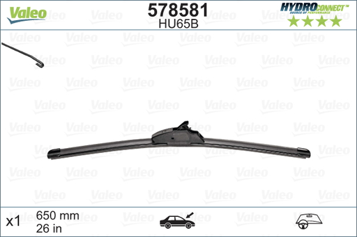 [VAL578581] ESCOBILLA LIMPIAPARABRISAS 650mm