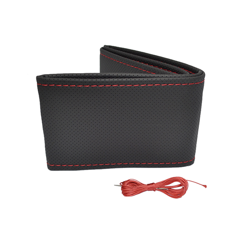 [POOACDK202] FUNDA VOLANTE "CUSTOM" PARA COSER COLOR NEGRA HILO ROJO