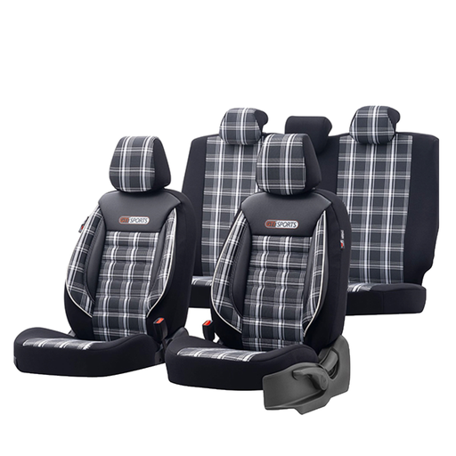 [POOACGTI807] FUNDA COMPLETA UNIVERSAL GTI SPORTS DESIGN COLOR NEGRO/GRIS