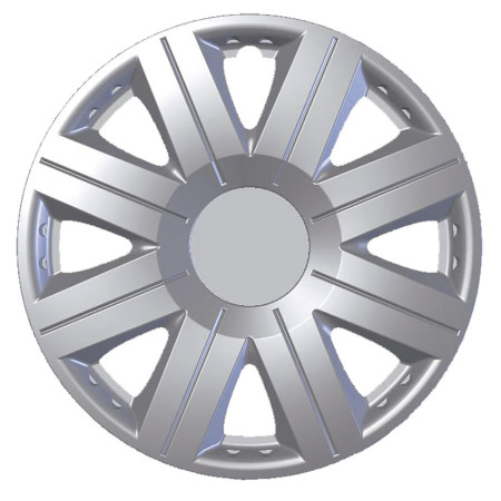 [KOS1102.0000452] JUEGO 4 TAPACUBOS COSMOS PLATA 16"