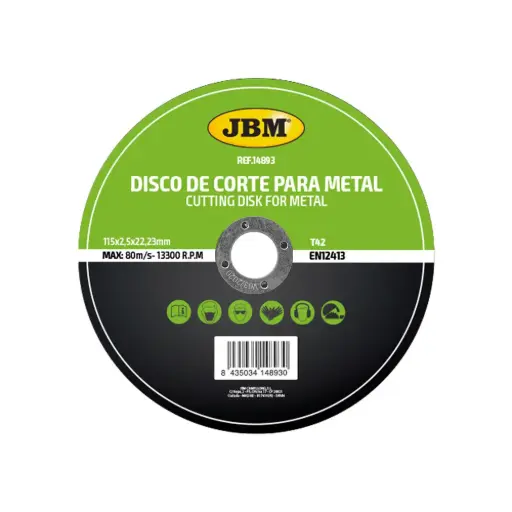 [JBM14893] DISCO DE CORTE T42 PARA METAL 115X2.5MM 
