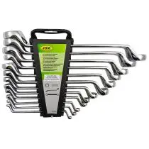 [JBM52975]  KIT DE 12 LLAVES DE ESTRELLA ACODADAS 12 CANTOS - CROMADAS