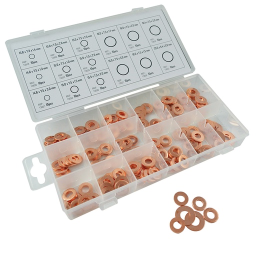 [JBM53229] ESTUCHE DE ARANDELAS DE COBRE PARA INYECTOR 150PCS 