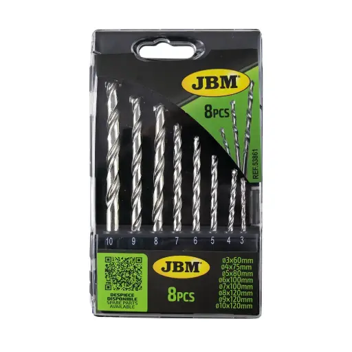 [JBM53861] ESTUCHE DE 8 BROCAS 3-10MM PARA ALBAÑILERÍA 
