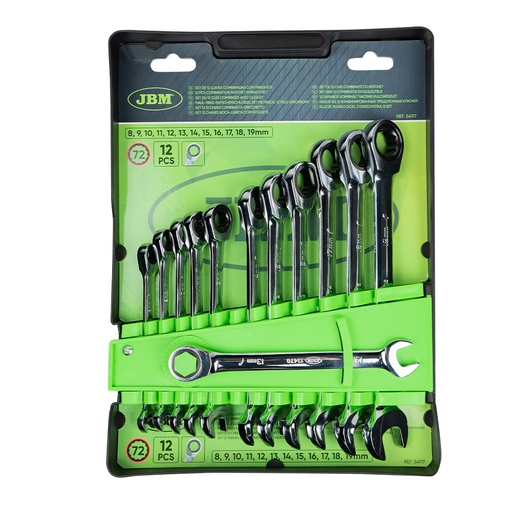 [JBM54117] SET 12 LLAVES COMB.C/TRINQU.