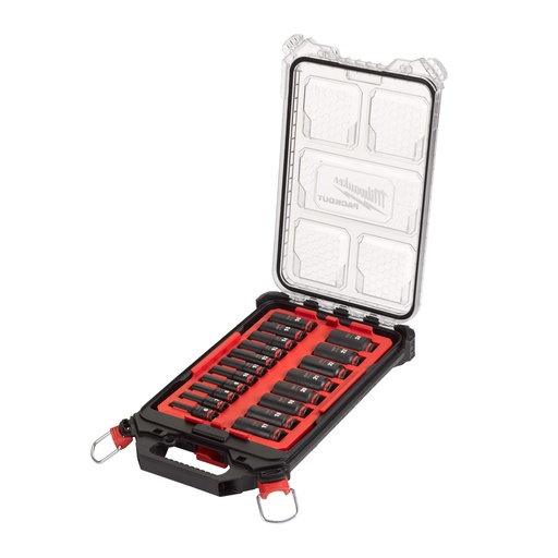 [MIL4932480946] Juego de 19 piezas vasos de impactode 3/8" en PACKOUT Slim